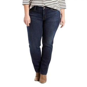 Levi's 414 relaxed Straight Plus Dark Wash Jeans